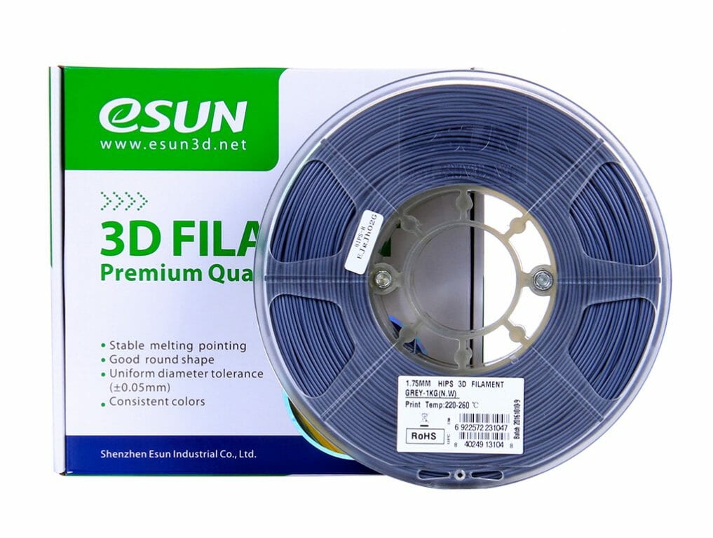 Esun Mm Hips Grey Filament Kg Spool Solarbotics Ltd