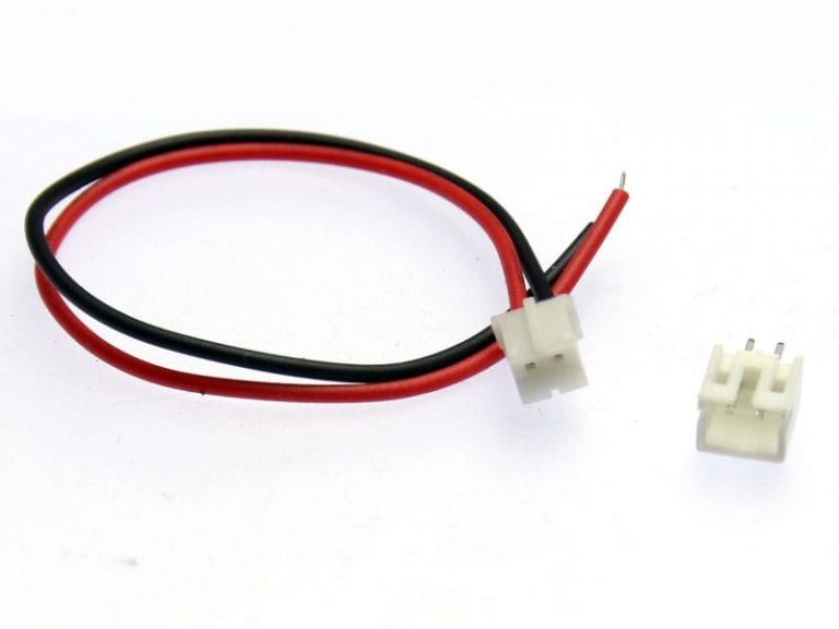 JST-PH-2.0 2-Pin Connector Plug w/ Wire - Solarbotics Ltd.