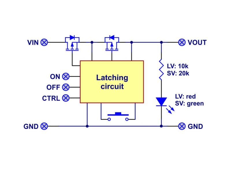 Mini Pushbutton Power Switch with Reverse Voltage Protection, LV - Learning  Developments
