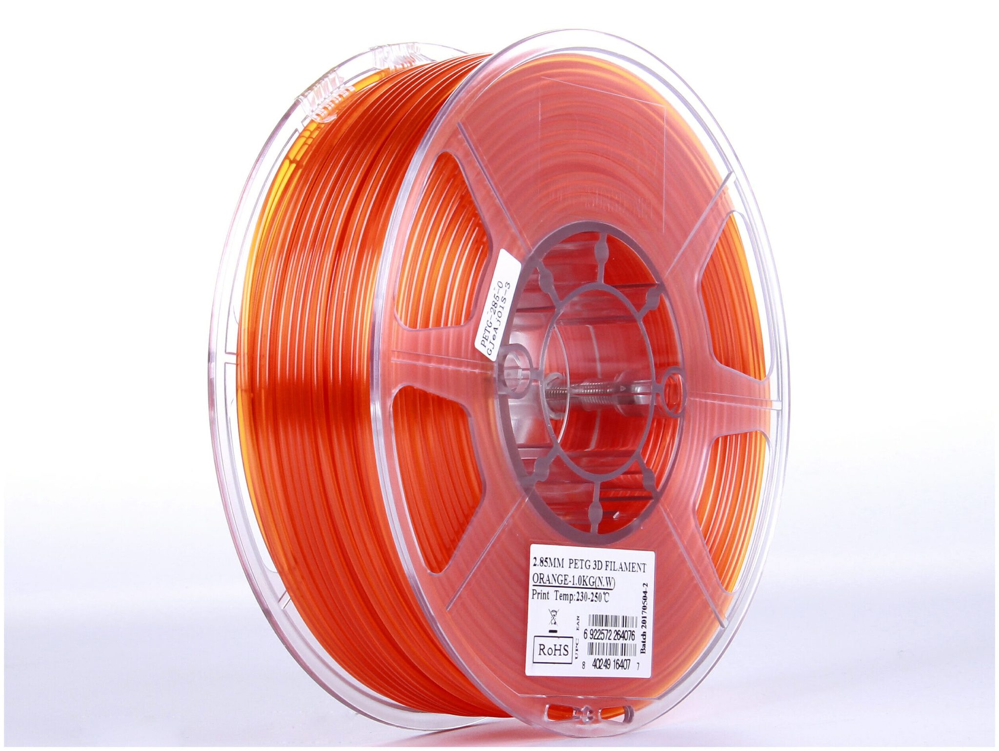 eSUN PETG Translucent Orange 1.75mm 1Kg 3D Printing filament - 3D