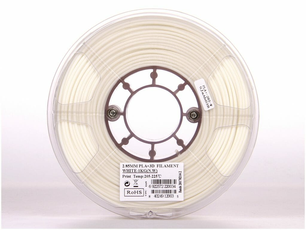 eSun 2.85mm PLA+ Cold White Filament - 1kg Spool - Solarbotics Ltd.